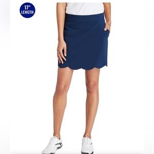 Vineyard Vines Navy Blue Scalloped Skort With Pockets Size 8